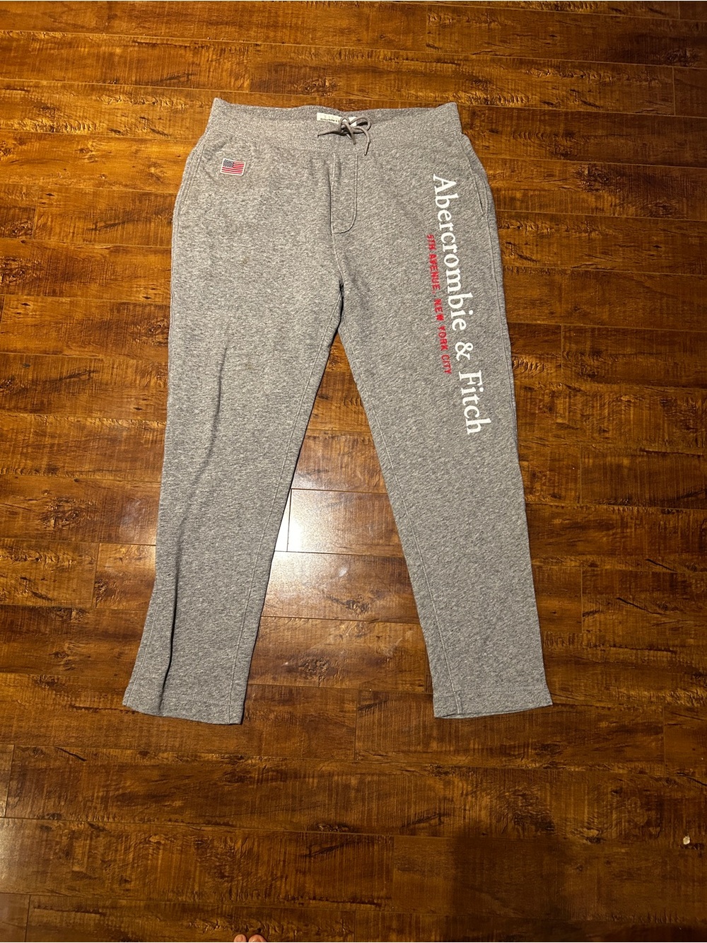 Abercrombie & Fitch Gray Men's Jogger Sweatpants with Side Logo